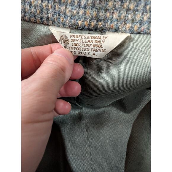 Blair Mens Harris Tweed Handwoven Pure Scottish Wool Blazer Sz M Sport Coat Gray - Picture 9 of 9